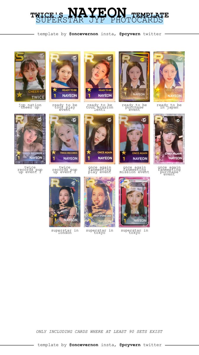 twice superstar jyp ssjyp photocard templates updated with the