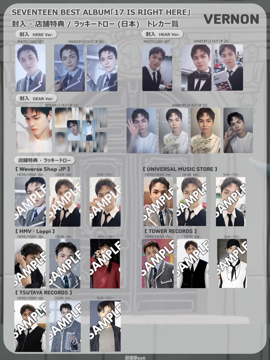 改 SEVENTEEN BEST ALBUM「17 IS RIGHT HERE」 セブチ 封入 店舗特典