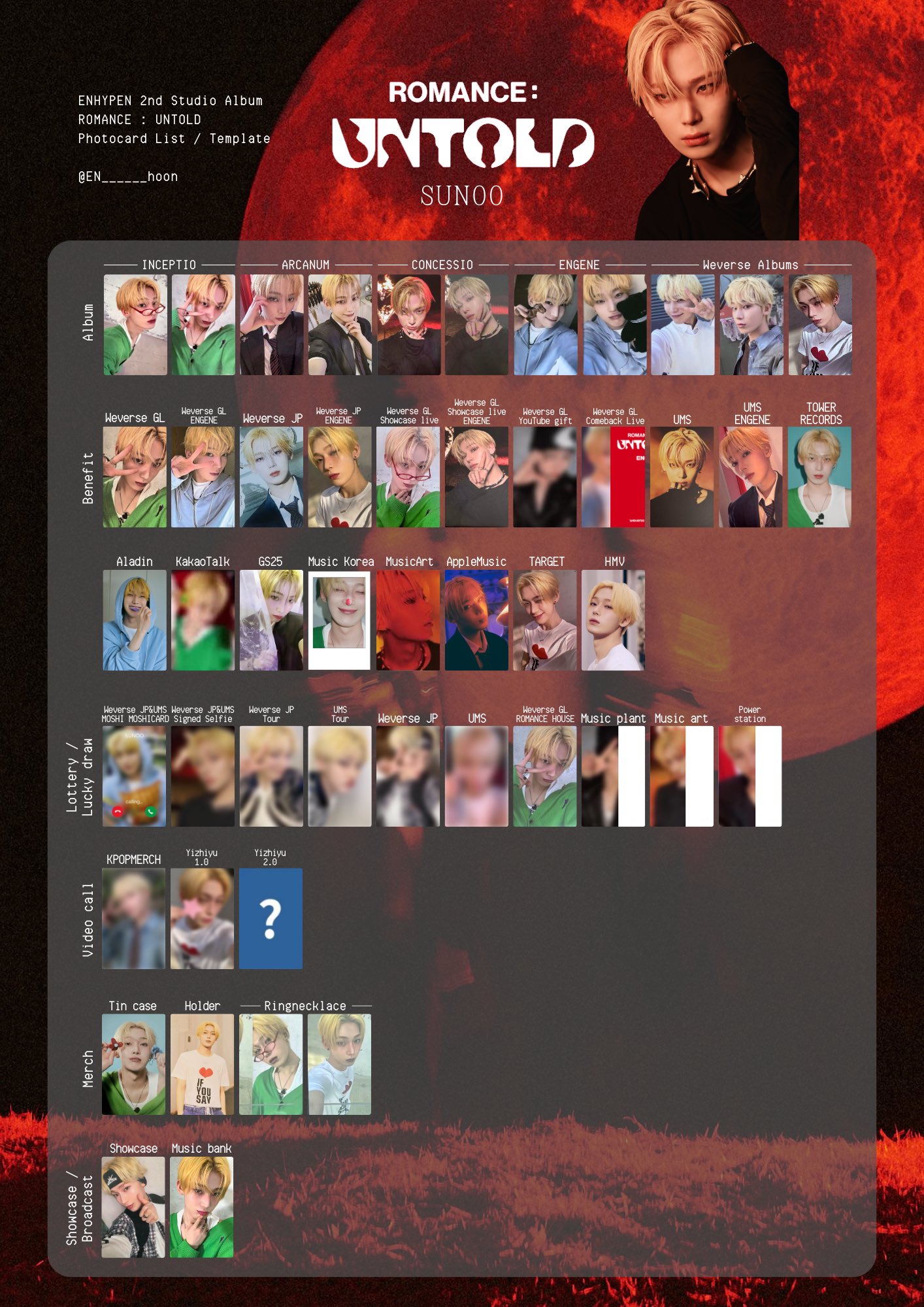 ENHYPEN ソヌ FC継続 トレカ 【公式通販】