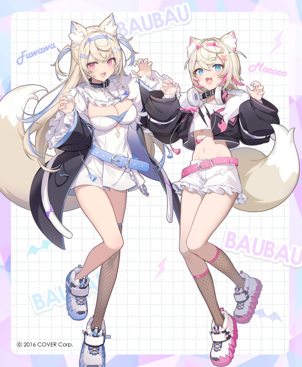 🤍お知らせ hololive English -Advent- FUWAMOCO（@fuwamoco_en)、お二