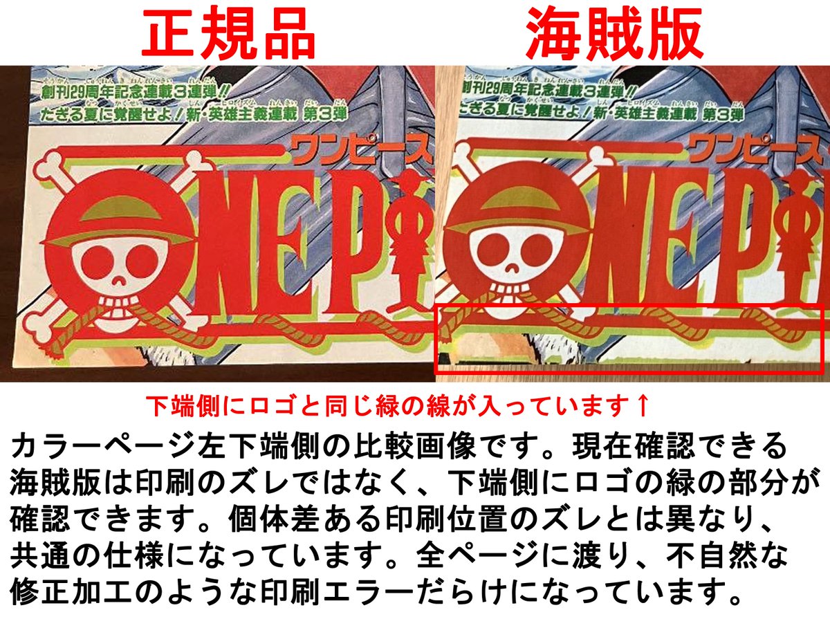 週刊少年ジャンプ 1997年34号 ワンピースの連載開始号の見開きカラー