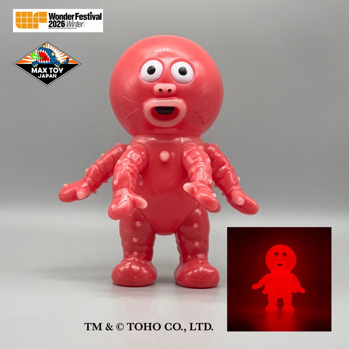 WF2026 冬 当日版権 No. 9 赤く光るタコラ ソフビ人形 原型制作