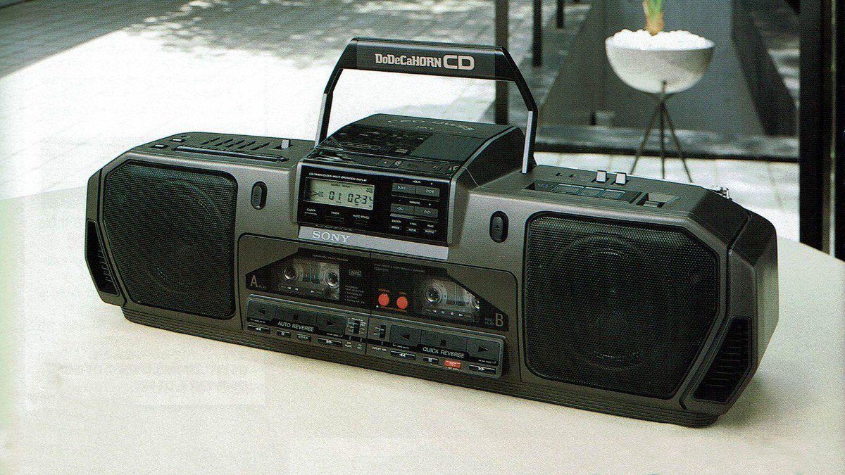 In 1988, Sony launched the CFD-DW95 CD Boombox, known for its
