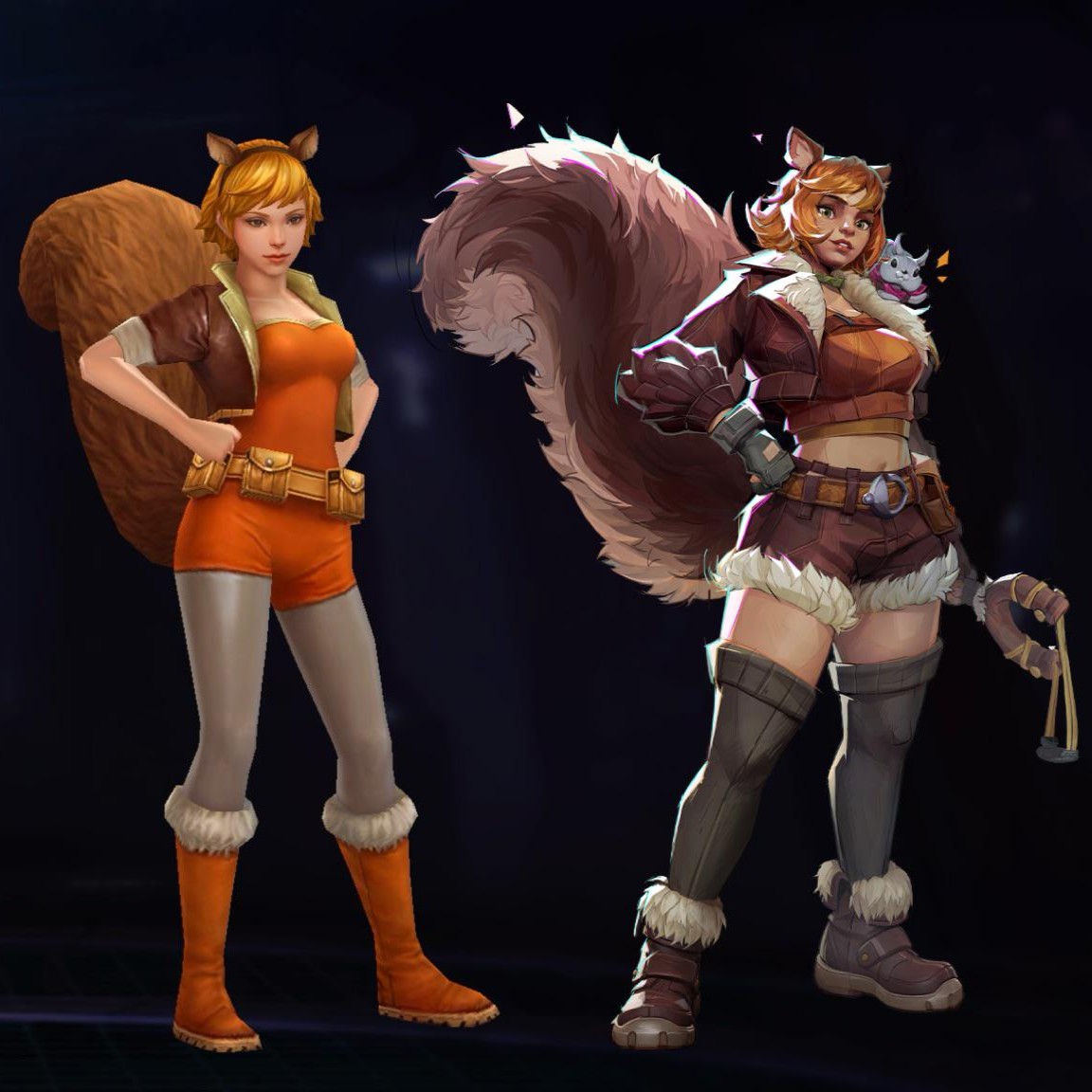 偉大なる功績】 スクイレル・ガール 見た目の変遷 ①原作 ②以前の