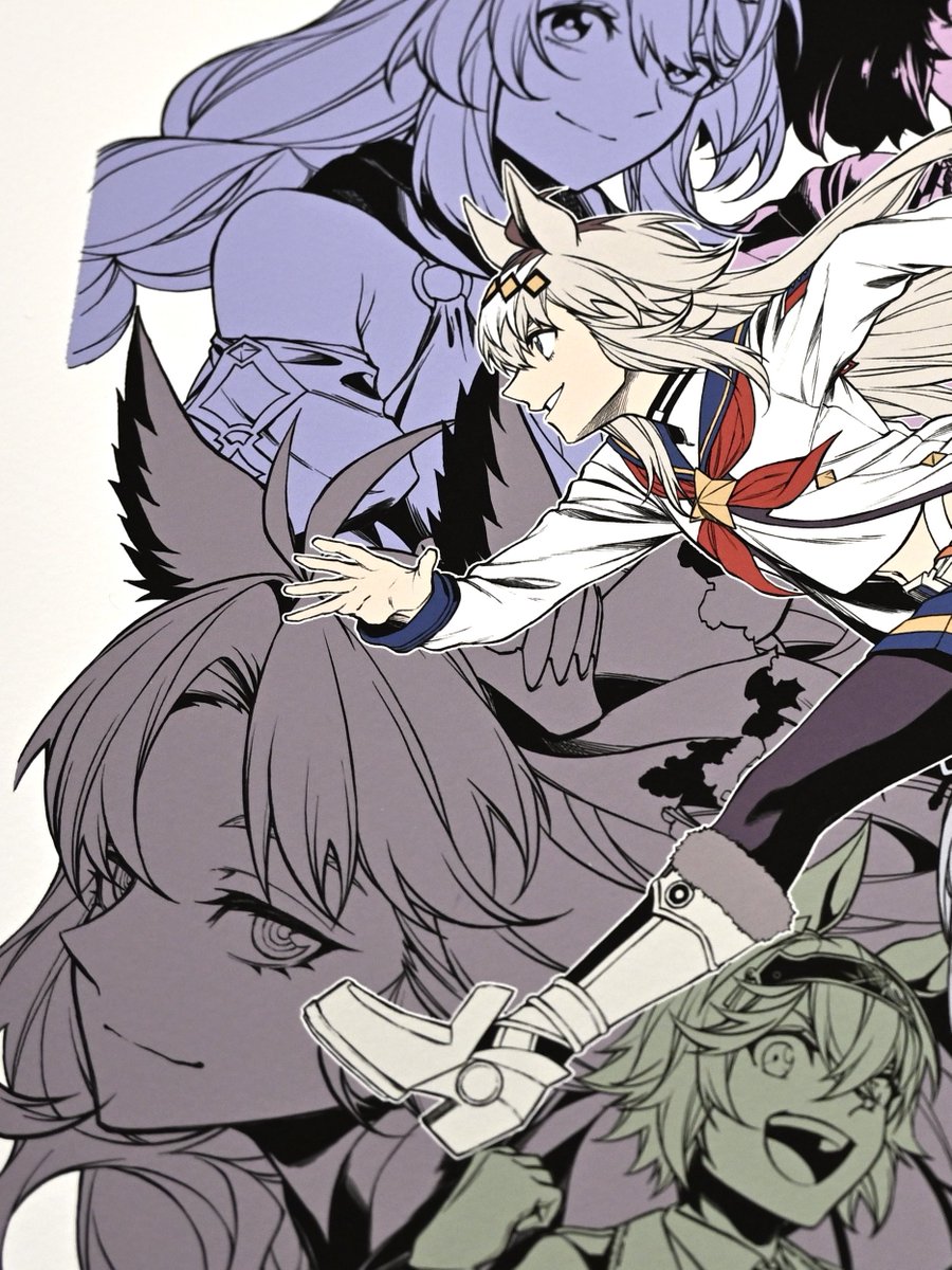 ヤングジャンプ42号のウマ娘企画にて シンデレラグレイの複製原画に