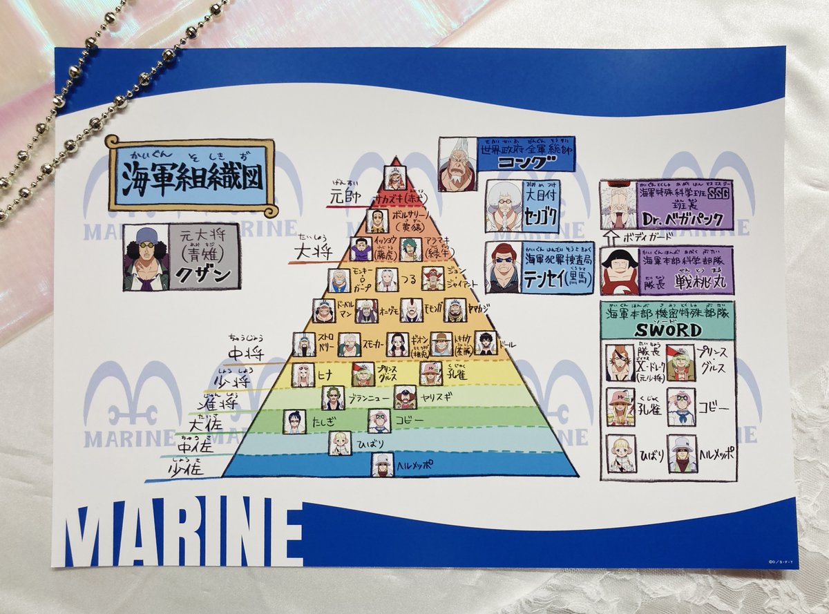 新商品】 ・海軍組織図 缶バッジ 440円（税込） ・海軍組織図 ポスター
