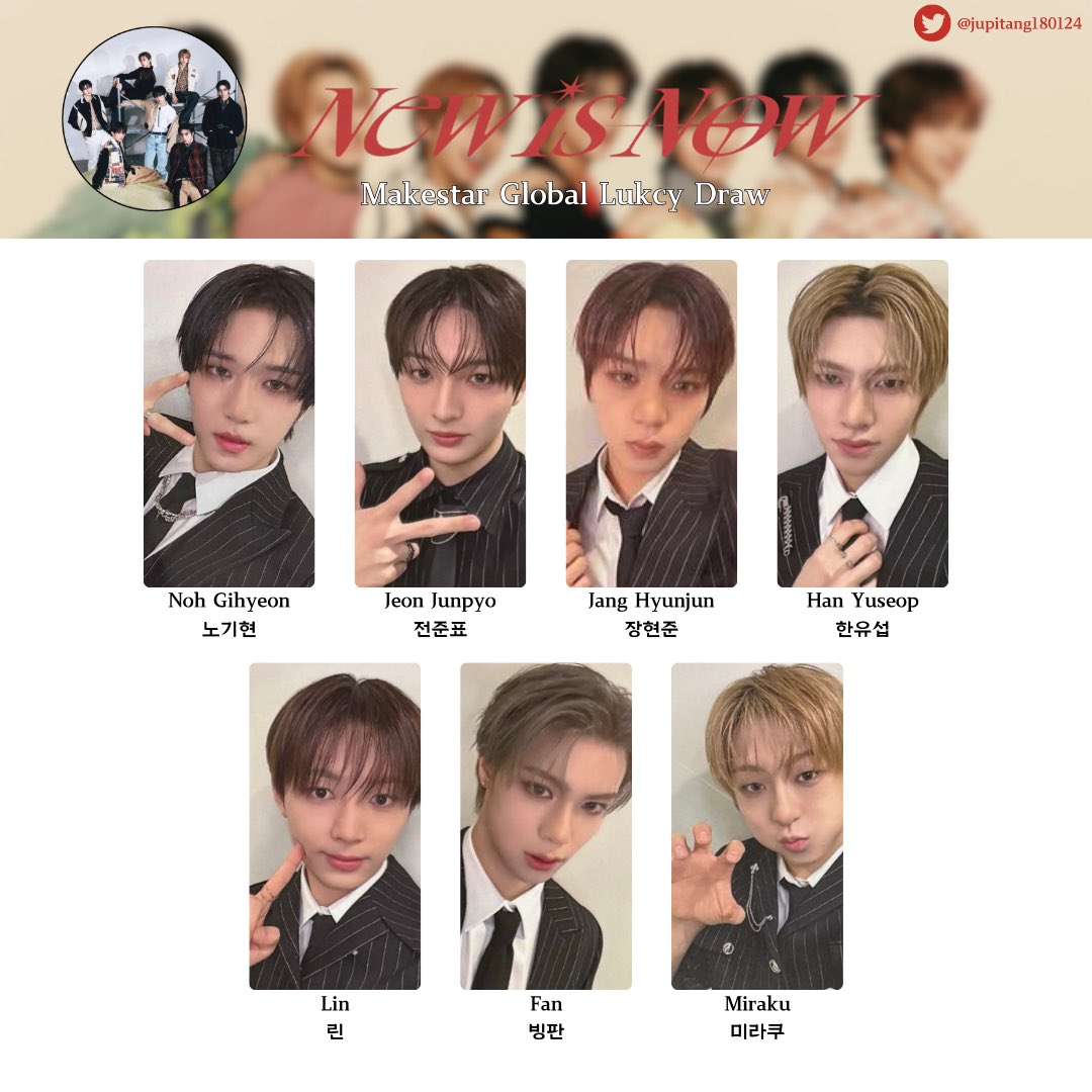 NouerA New Is Now Makestar Japan Lucky Draw photocard template