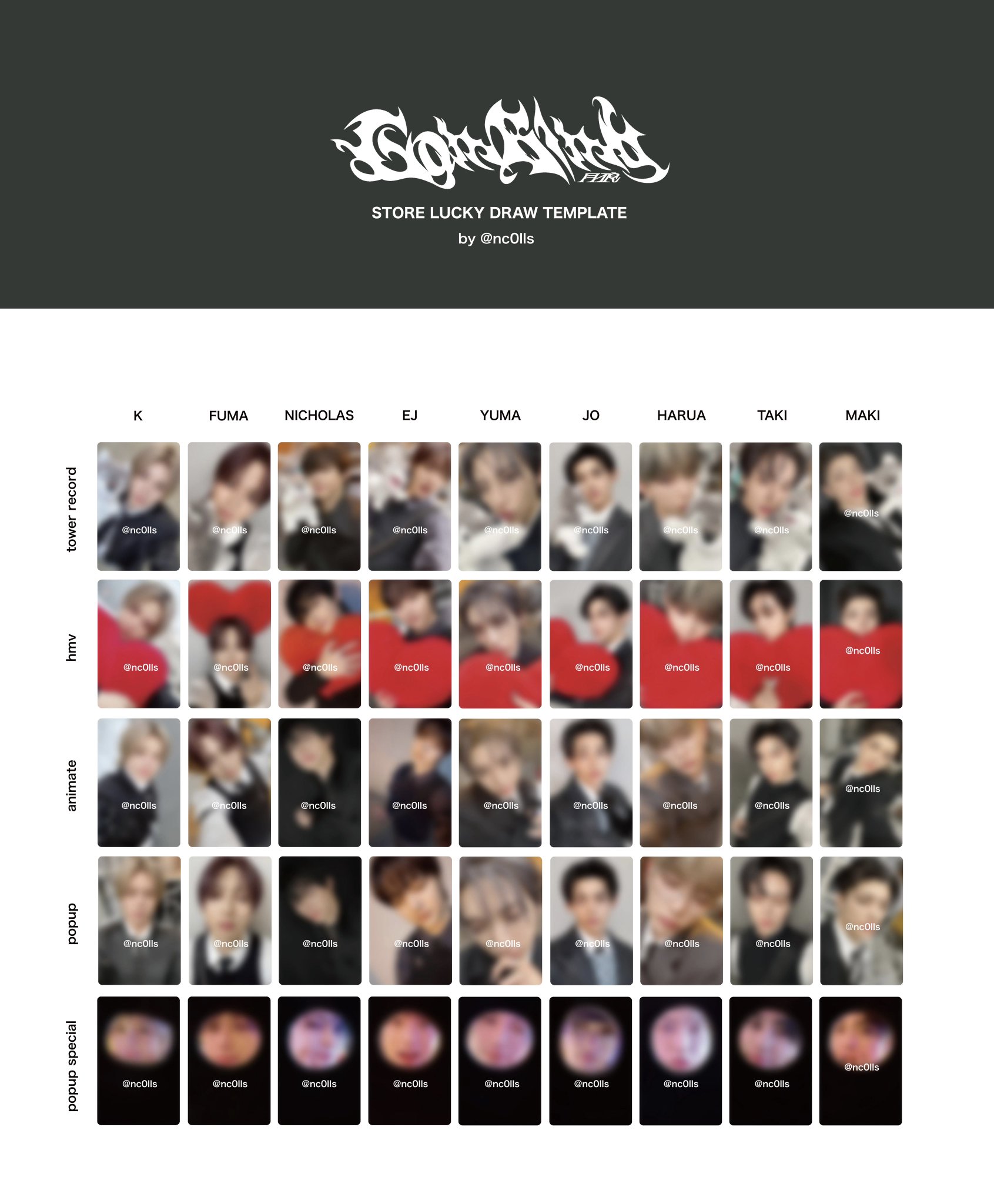 &team go in blind 一直娱 yizhiyu yzy1.0 9枚 &TEAM Go in Blind yzy1