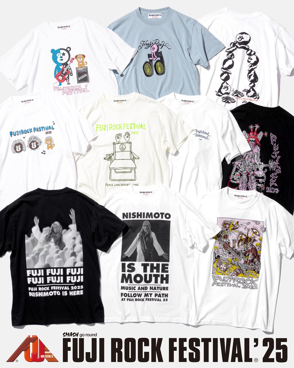 FUJI ROCK FESTIVAL'25』 オフィシャルTシャツ予約受付中🎉 ＼ 今年も