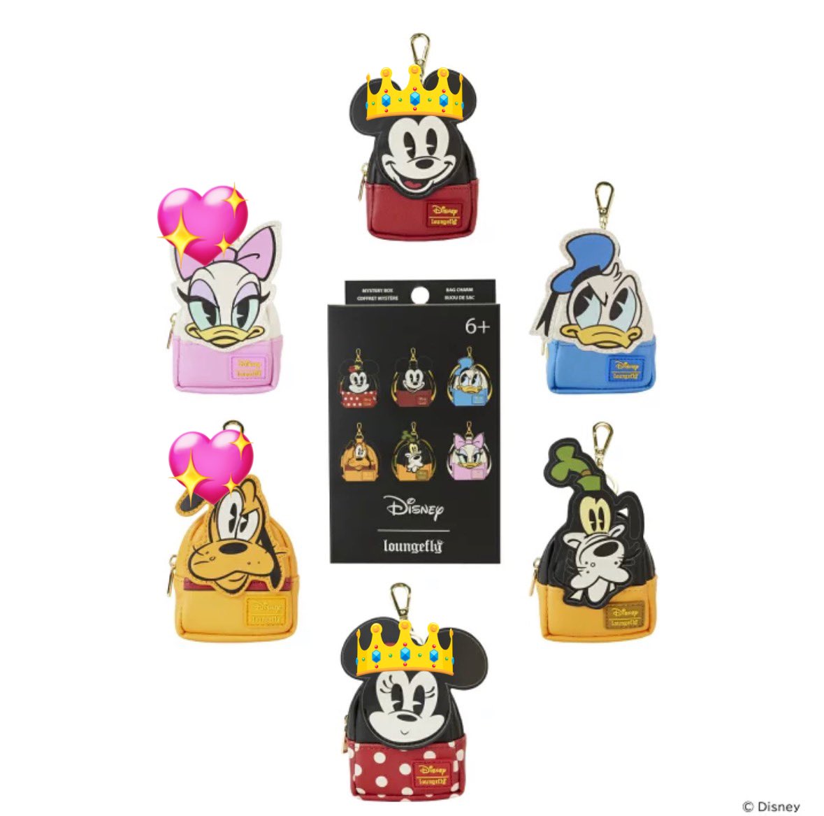 ディズニー Loungefly ラウンジフライ バッグチャーム ランダム 譲