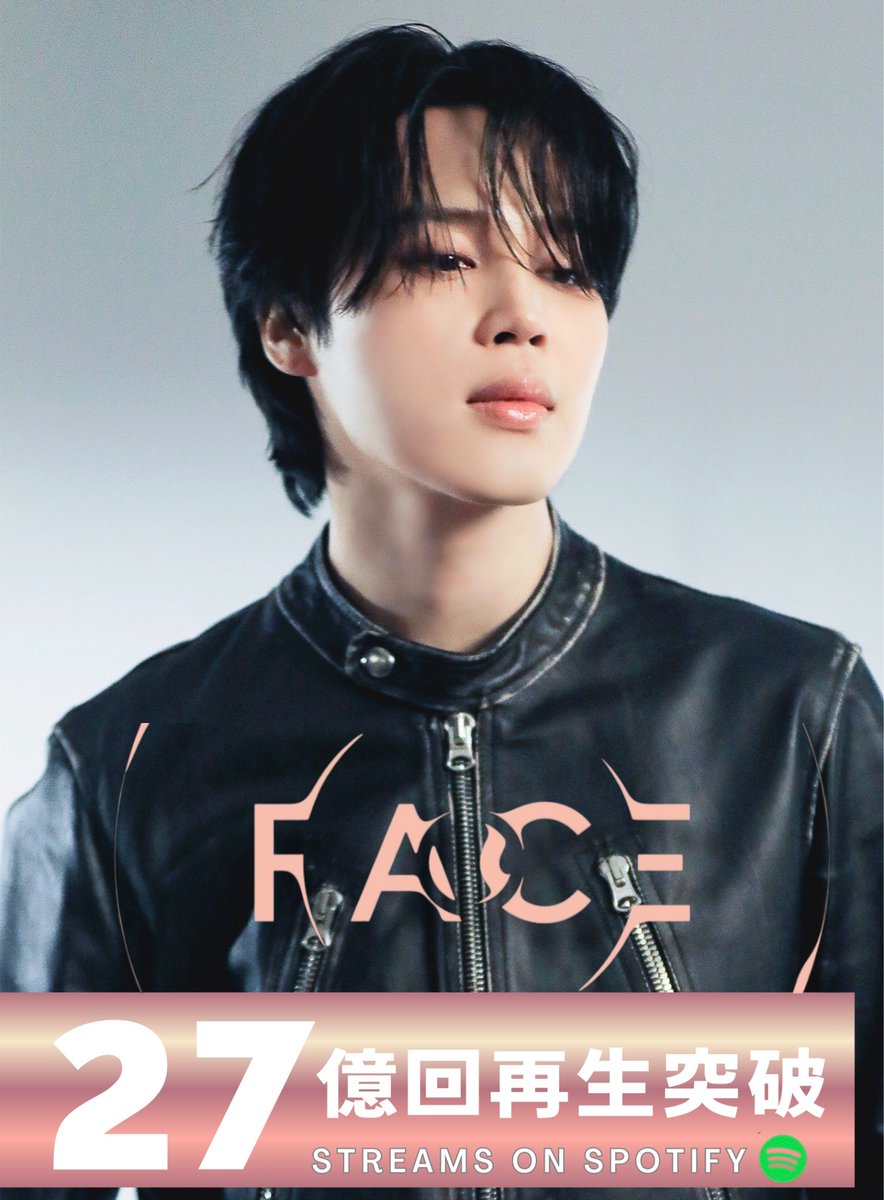 ジミンのファーストソロアルバム『FACE』が、 Spotifyで 27億回再生を