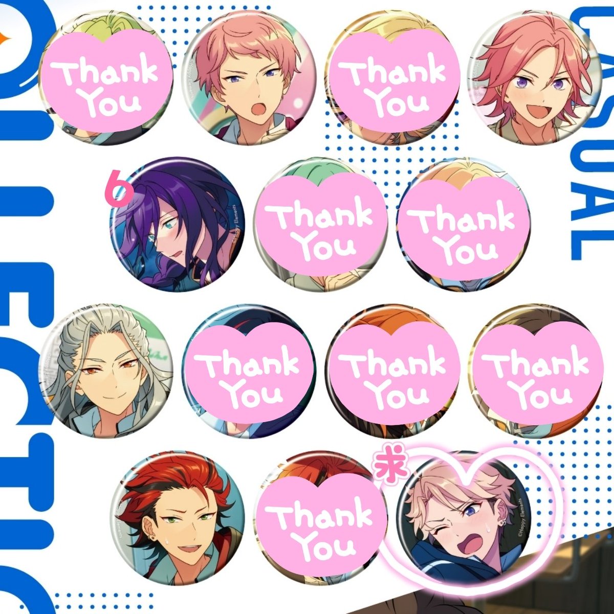 交換】 あんスタコレクション缶バッジ コレ缶 2026 Feb. c casual 求