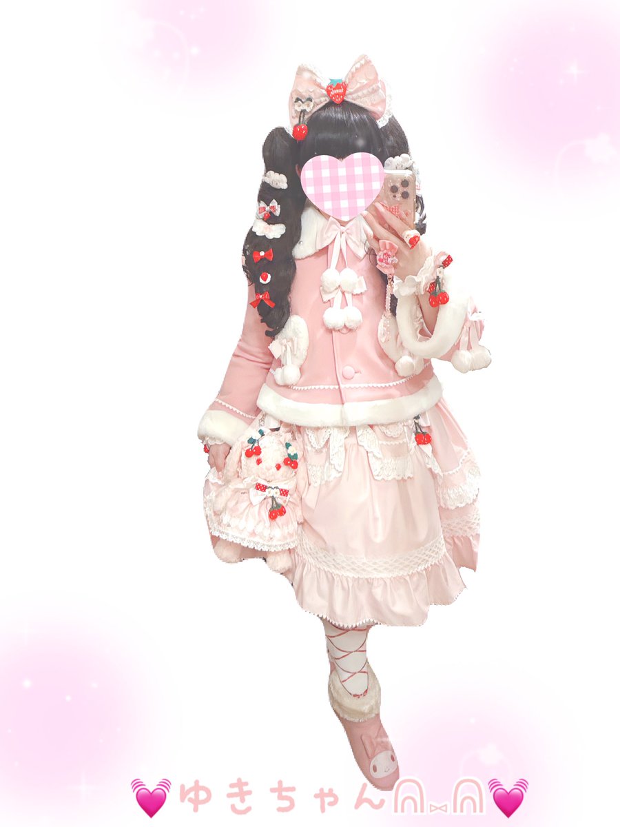 BABYのゆらゆらいちご🍓のStrawberry Gardenジャンパースカートコーデ