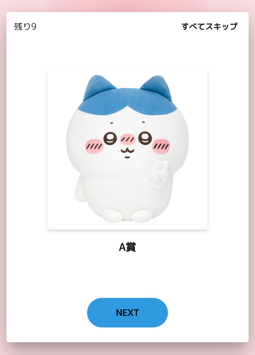 ハチワレくじ10連だけ引いた1発目🐺🐻