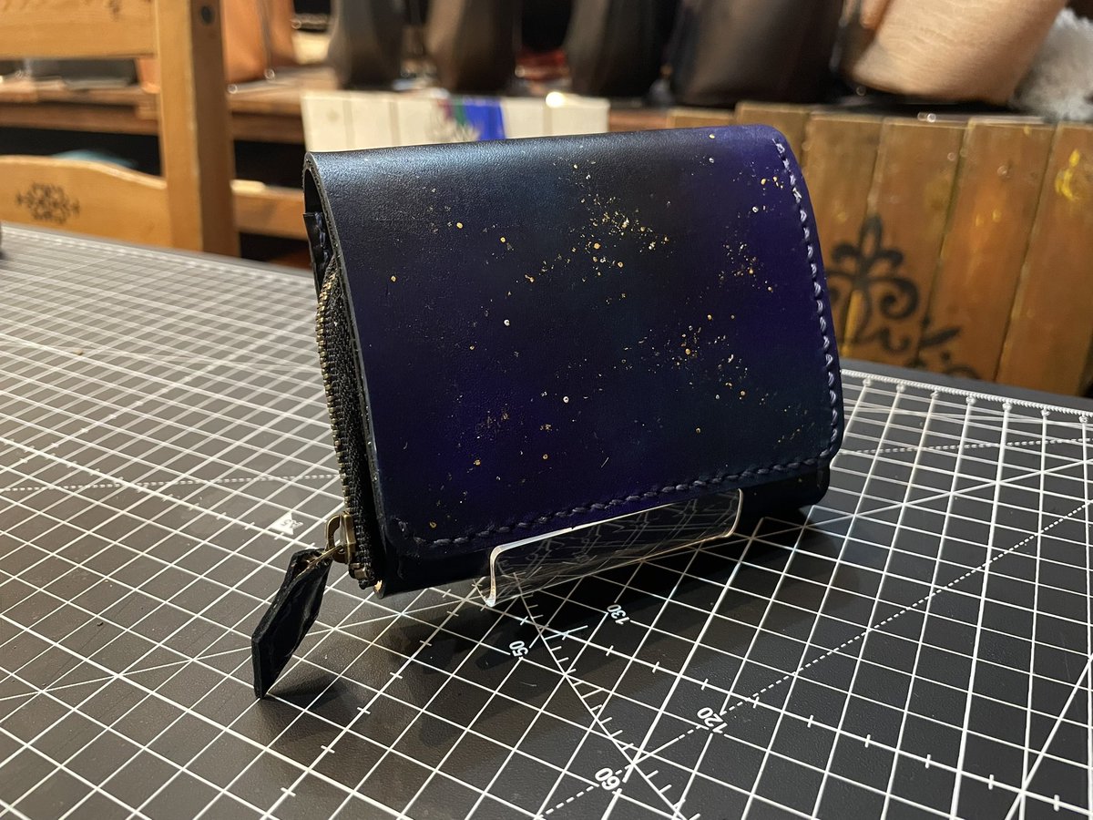 2/18 三つ折り財布 星空⭐️ 本日2作目 カードポケット 7口 L字の小銭