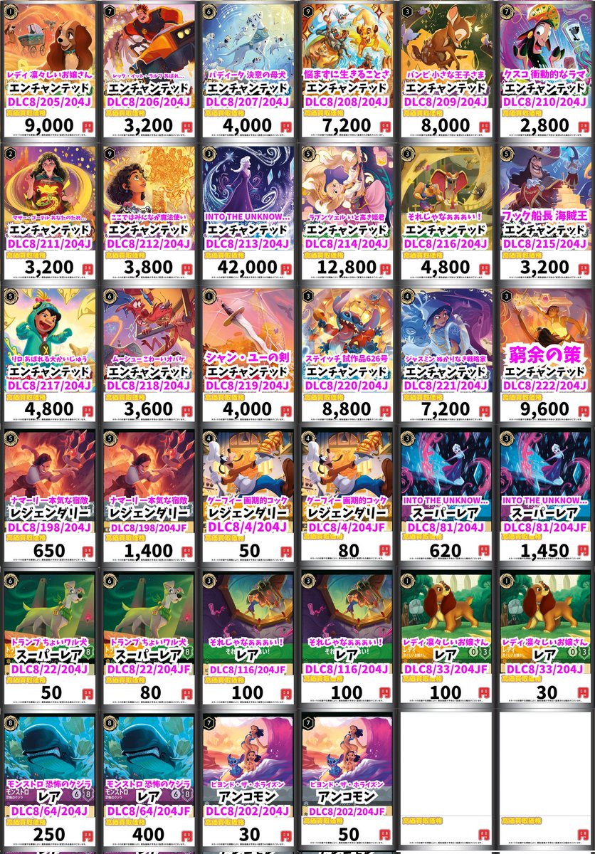 🪄ディズニー・ロルカナ買取情報🔥 新弾☆ジャファーの王権 14時更新