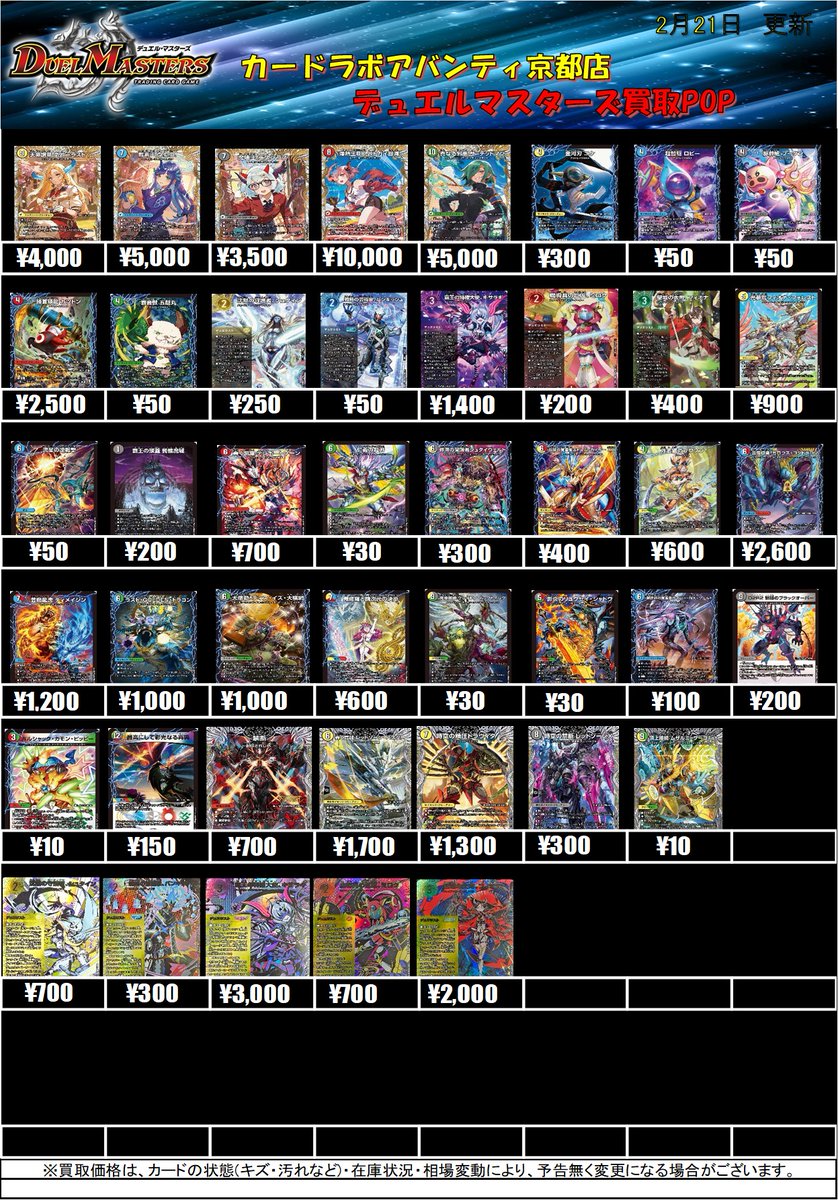 デュエマ 買取情報】 ✨パンドラ・ウォーズ✨ ✨勝首領龍カツドン