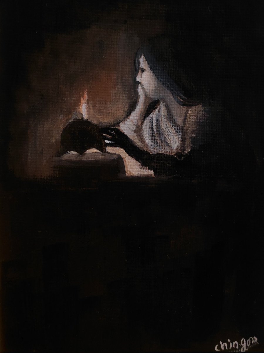 まねっこどうぶつ （Georges de La Tour） #絵 #イラスト #幽霊 #ghost