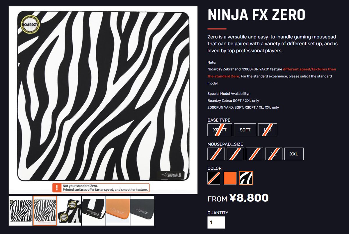 🦓🦓 ARTISAN NINJA FX ZERO SOFT XXL @boardzyxd ZEBRA is out
