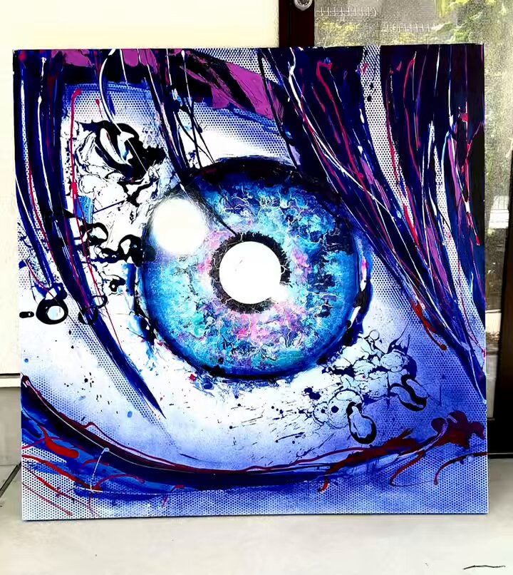 ブルーロック×伊勢丹展示作品の最終調整中。 「潔の瞳」を約1.5