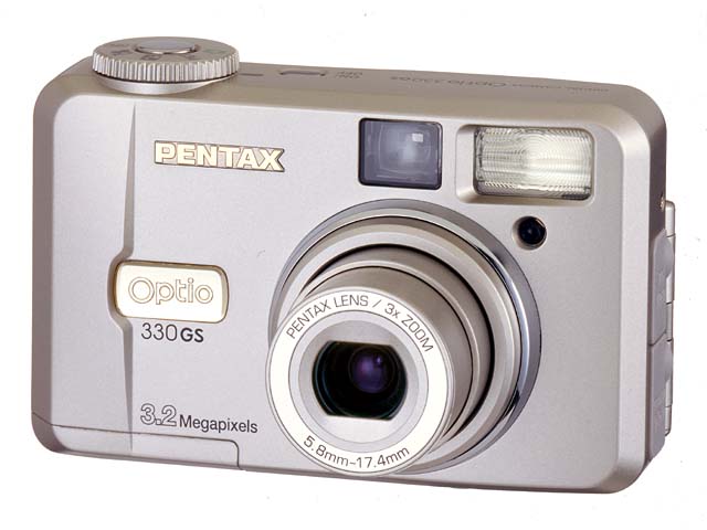 ペンタックス、320万画素3倍ズーム機「オプティオ330GS」