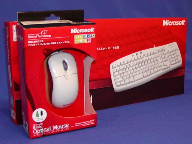 マイクロソフト、自作PCユーザー向け光学マウスとキーボード