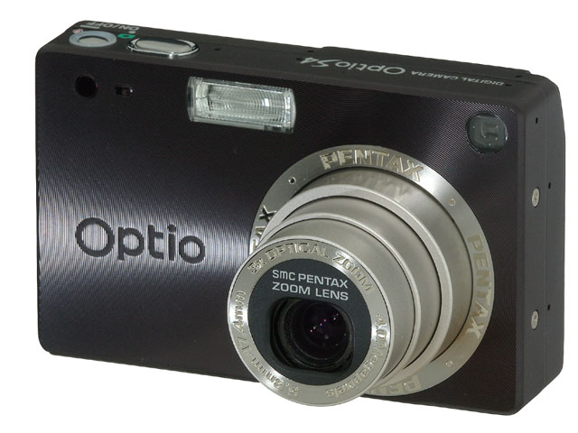 ペンタックス、400万画素になった光学3倍名刺サイズ「オプティオS4」