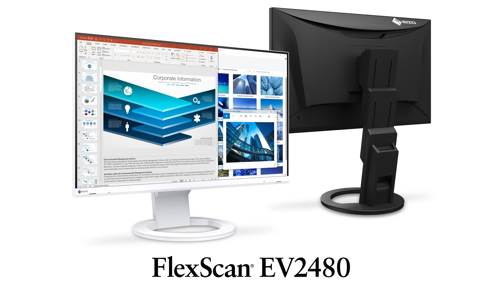 EIZO、Type-C/USB PD対応の省スペース23.8型液晶「FlexScan EV2480