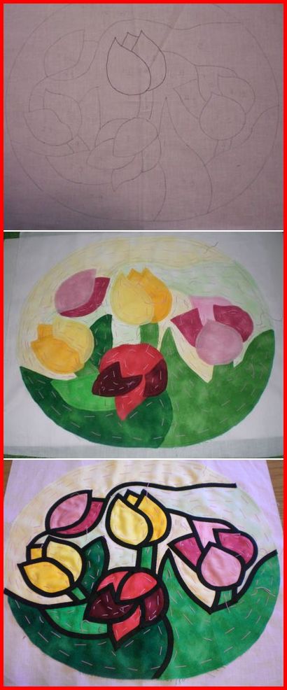 ステンドグラスキルト : 田舎くらしっく