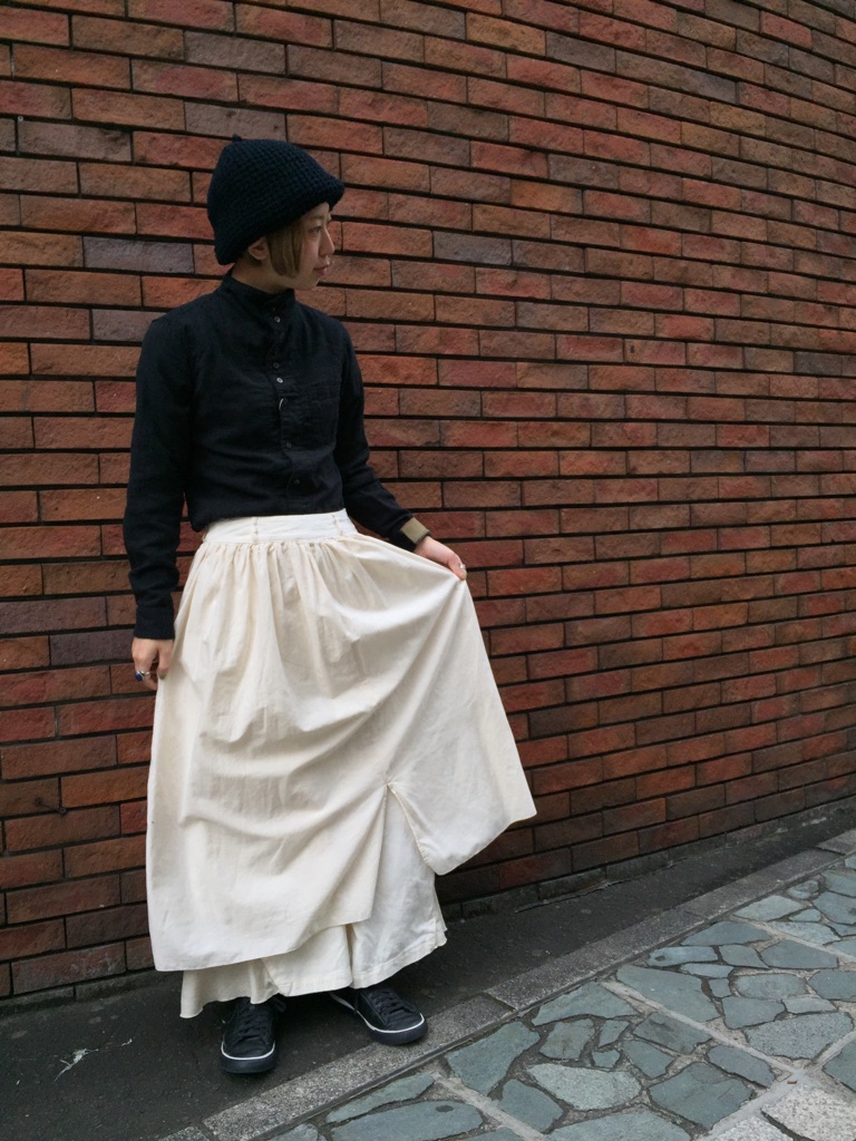 KAPITALキャピタル ガウチョ オーロラエプロンパンツ 生成り 二重 S