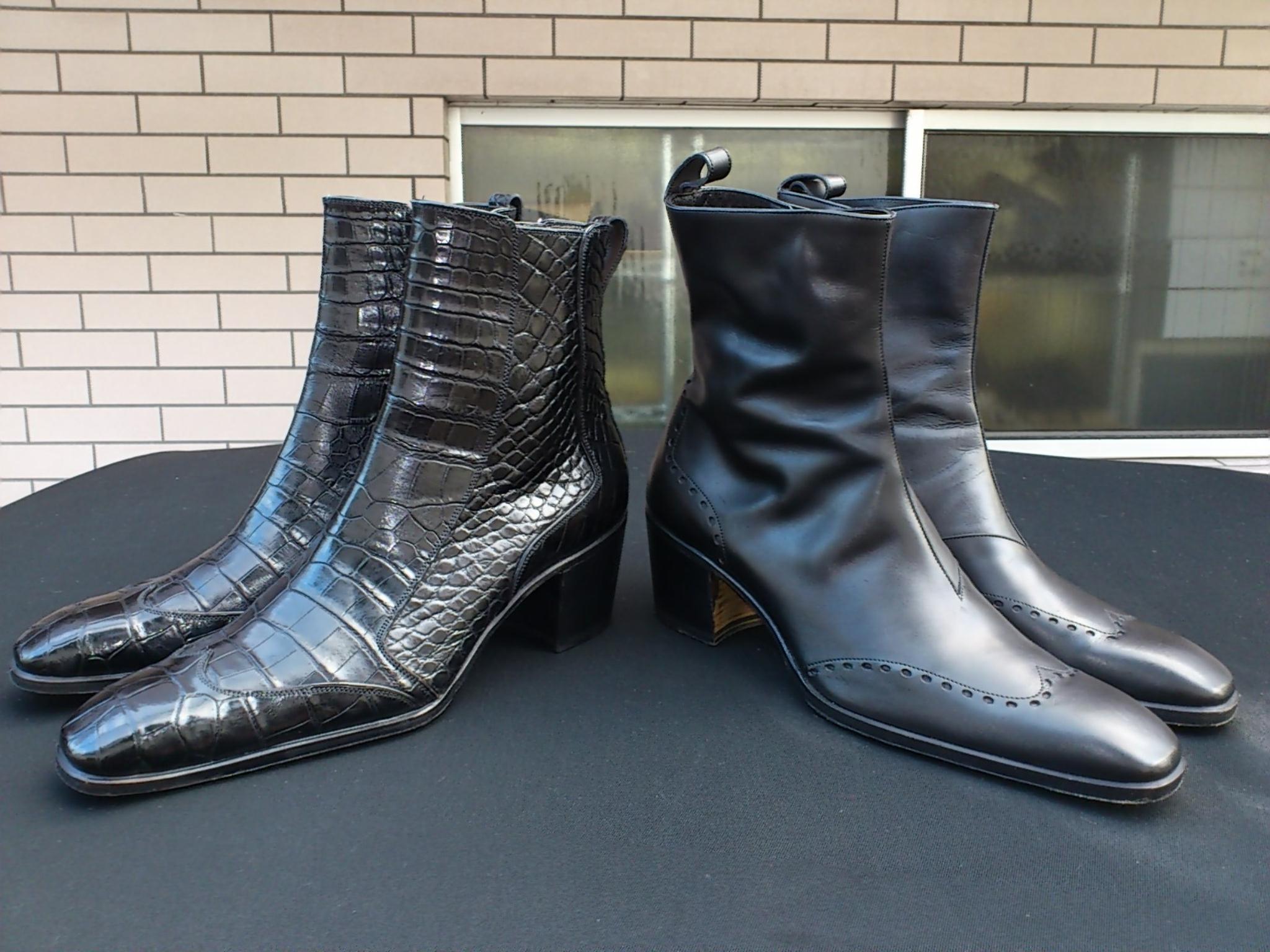 イヴサンローラン・リヴゴーシュ「クロコダイル」ジョニーブーツ41が