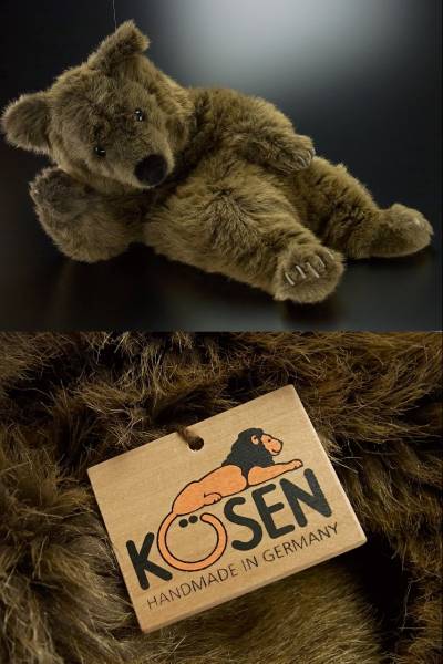 ドイツ製ケーセン社のクマのぬいぐるみです。癒してくれますね