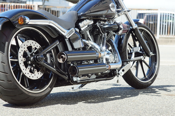 ブレイクアウト/ロッカー専用 ショートエキゾーストパイプ : custom