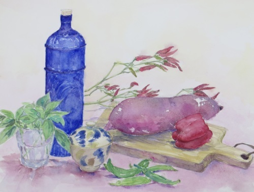 水彩で抽象画を描く（その1） : 蒼々日記