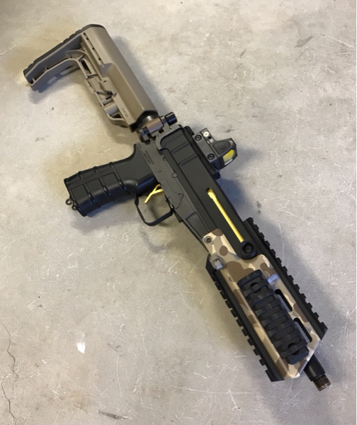 東京マルイ スコーピオンmod.mカスタム M4ストック取り付け : Black Fantom