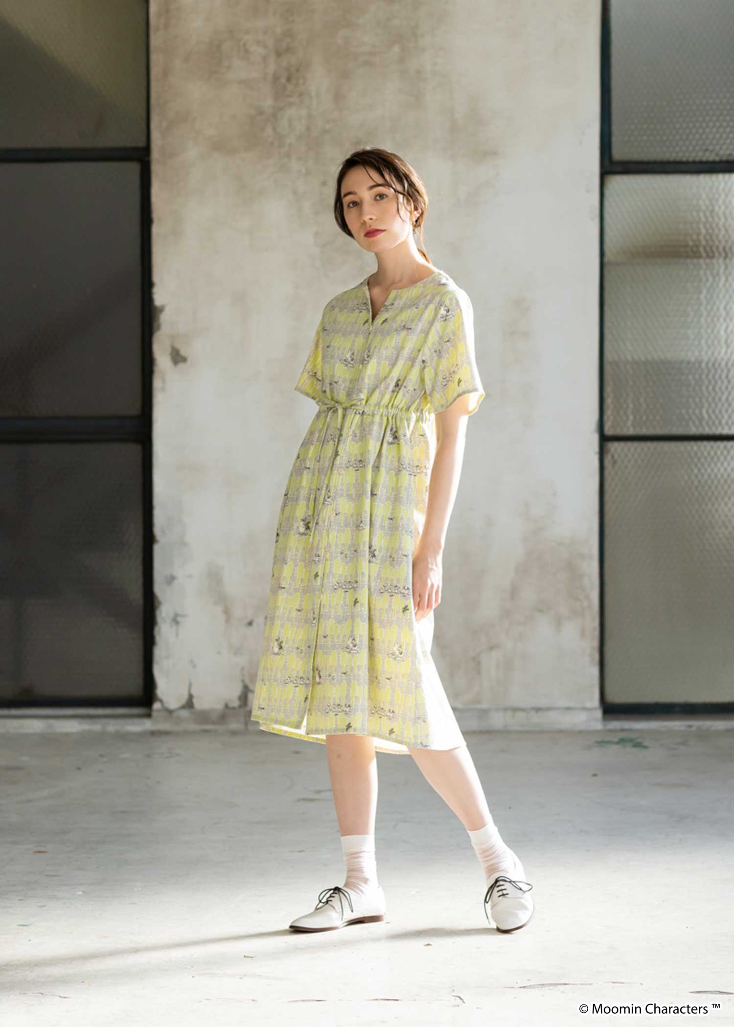 ムーミン谷の夏まつり オーガニックコットンワンピース