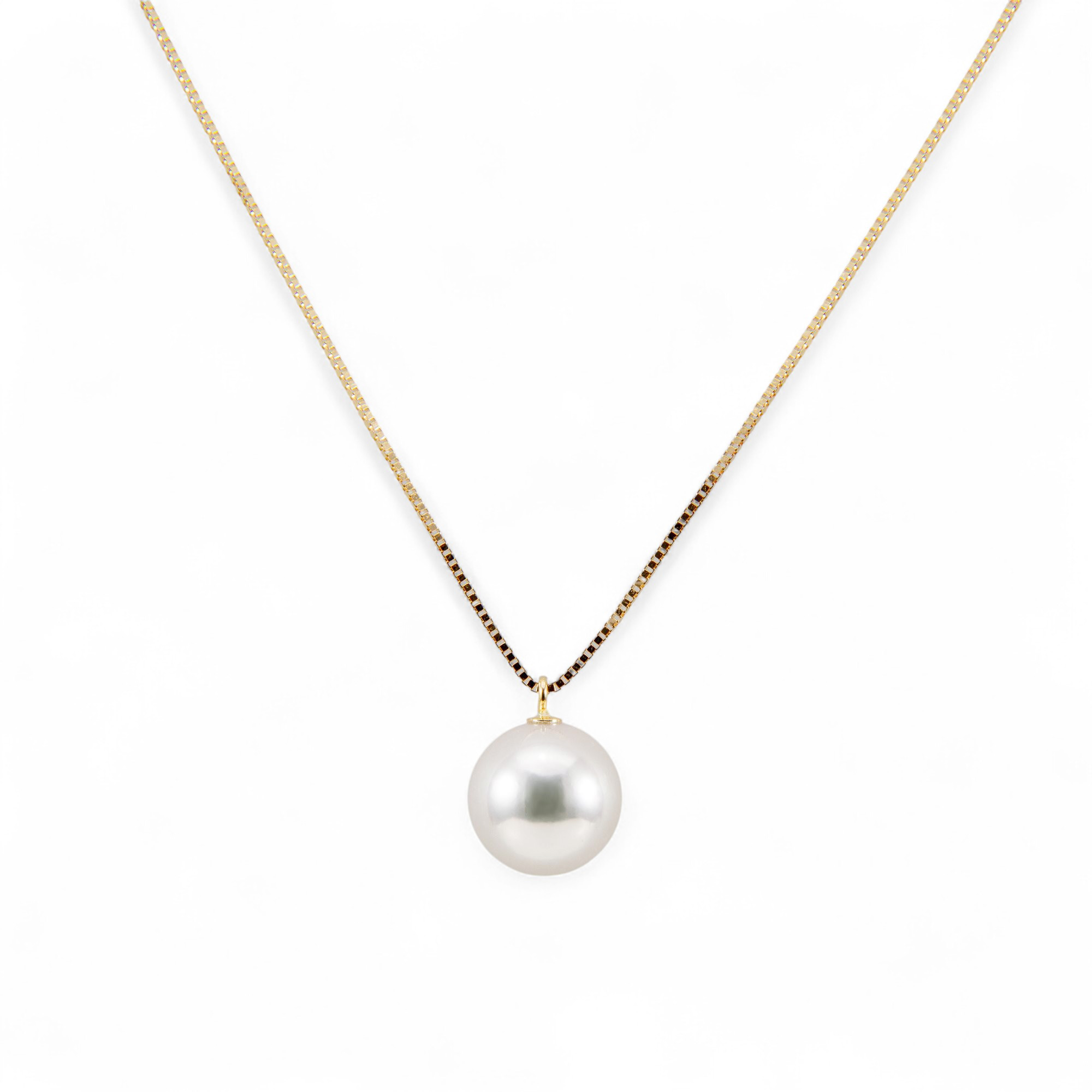 オーロラ花珠真珠 1粒 ペンダント 8.0-8.5mm K18WG | 花珠真珠ペンダント