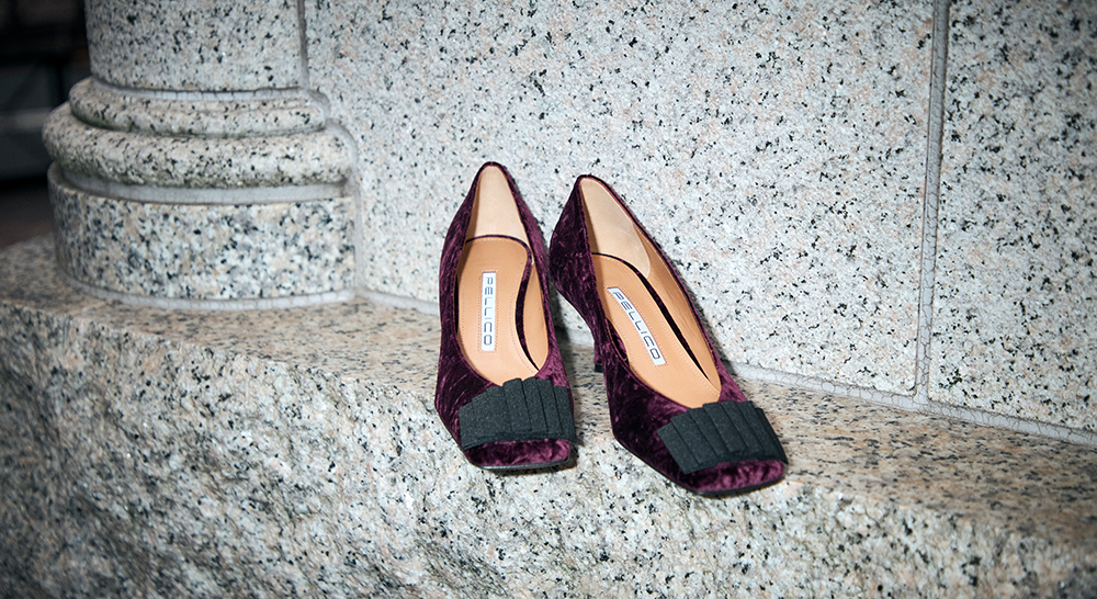 PELLICO ペリーコ アネッリ 本革 フラットシューズ 23.5 パープル系