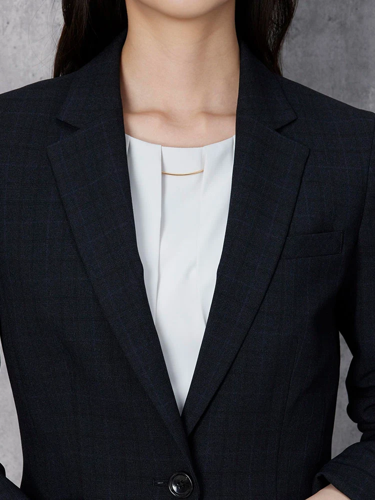 ブラウン グレンチェックスーツ ジャケット ネイビー/ブラウン | P.S.