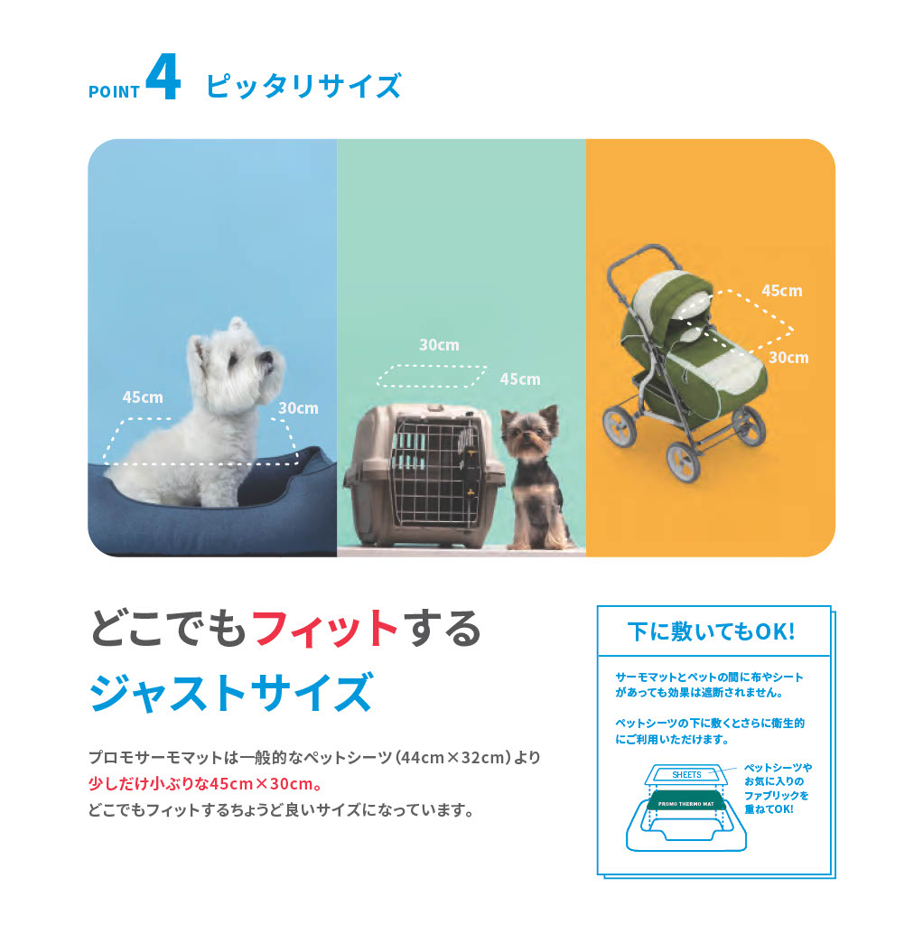 プロモサーモマット ブラックシリカ ペット用 S/M/L （S）(Sサイズ