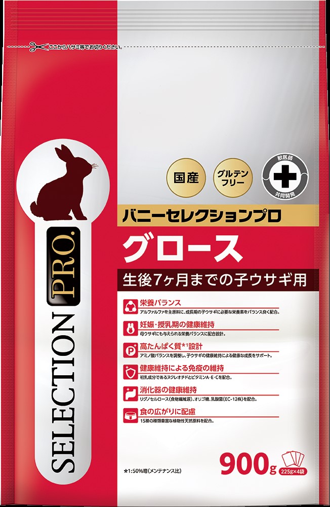 バニーセレクションプロ グロース 900g: 200｜業務用トリミング用品