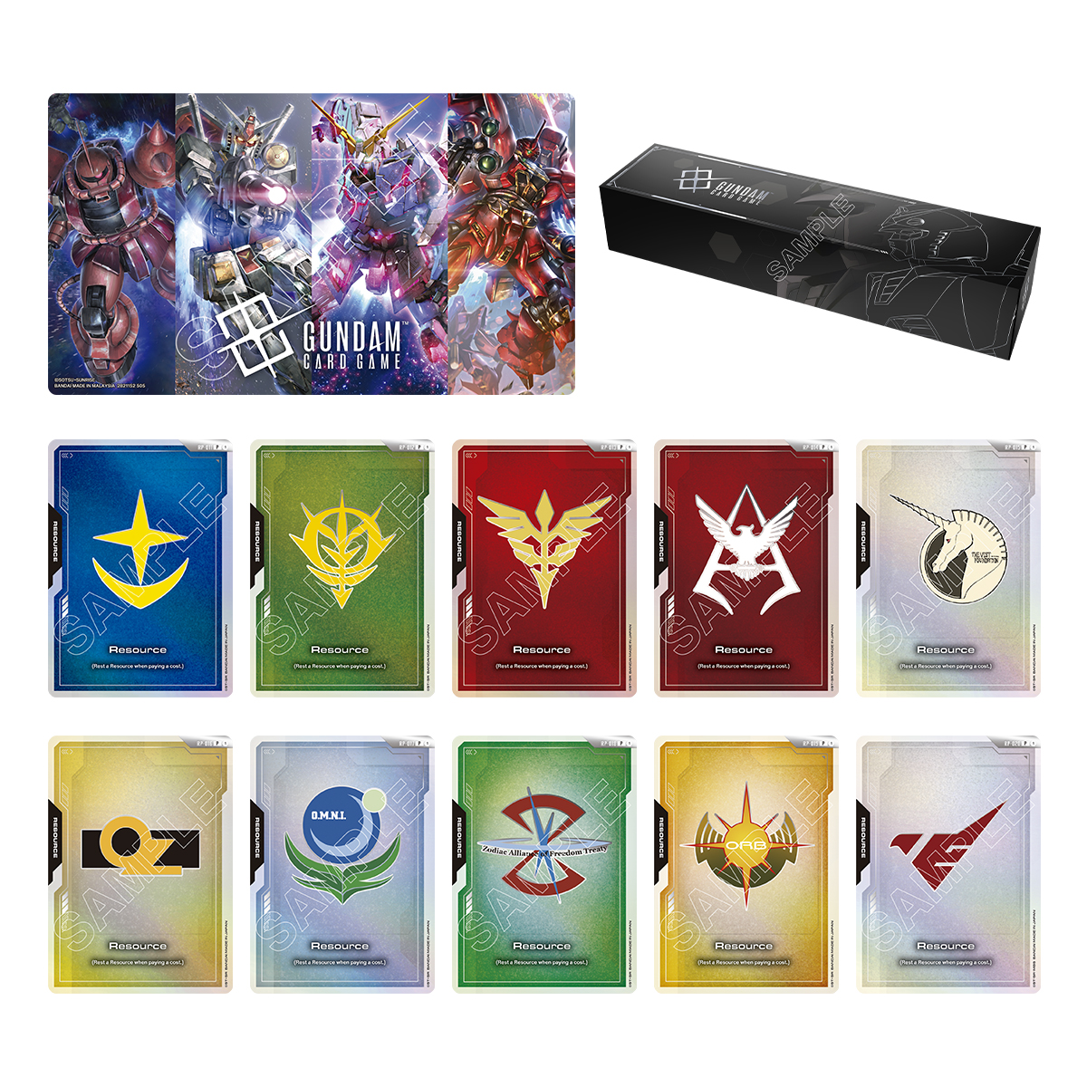 GUNDAM CARD GAME Official Accessory and Card Set 01 FIRST COMBAT