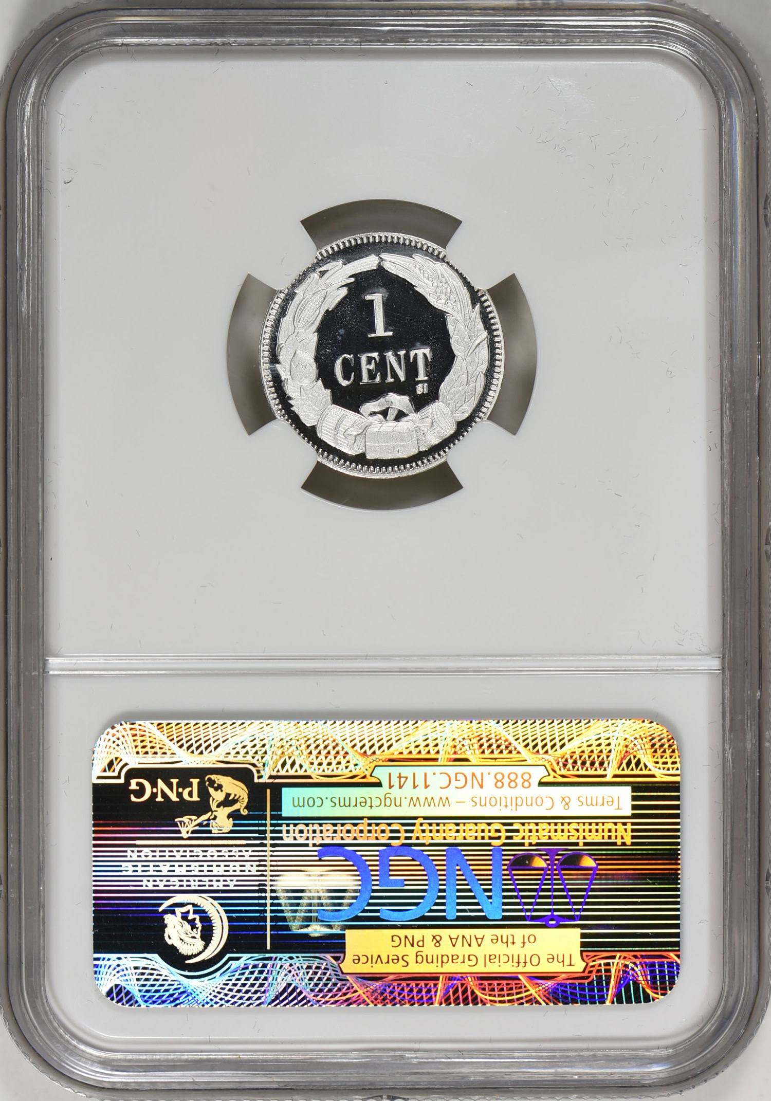 1861 Confederate Cent Smithsonian Restrike Set in Gold, Silver