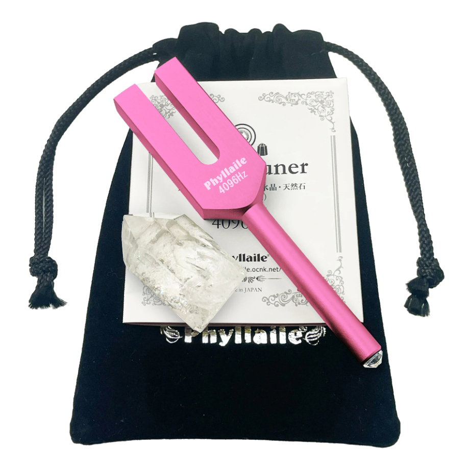 Phyllaile(フィレール)クリスタルチューナー ローズ（音叉）4096HZ