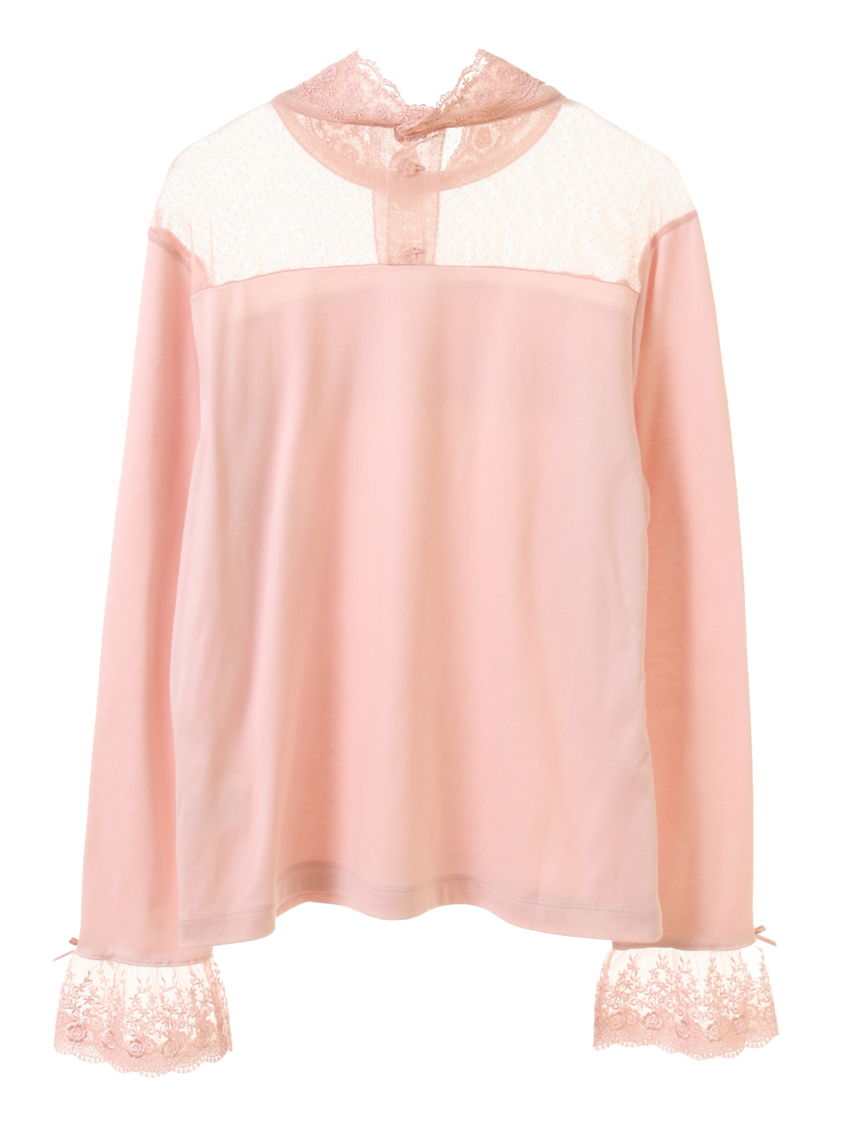 ドットチュール×オリジナルローズチュールレース使いカットソー