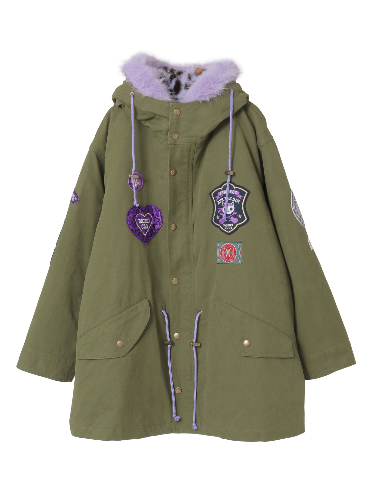 PINK HOUSE×Momoclo パイレーツキャットワッペンモッズコート｜ピンク