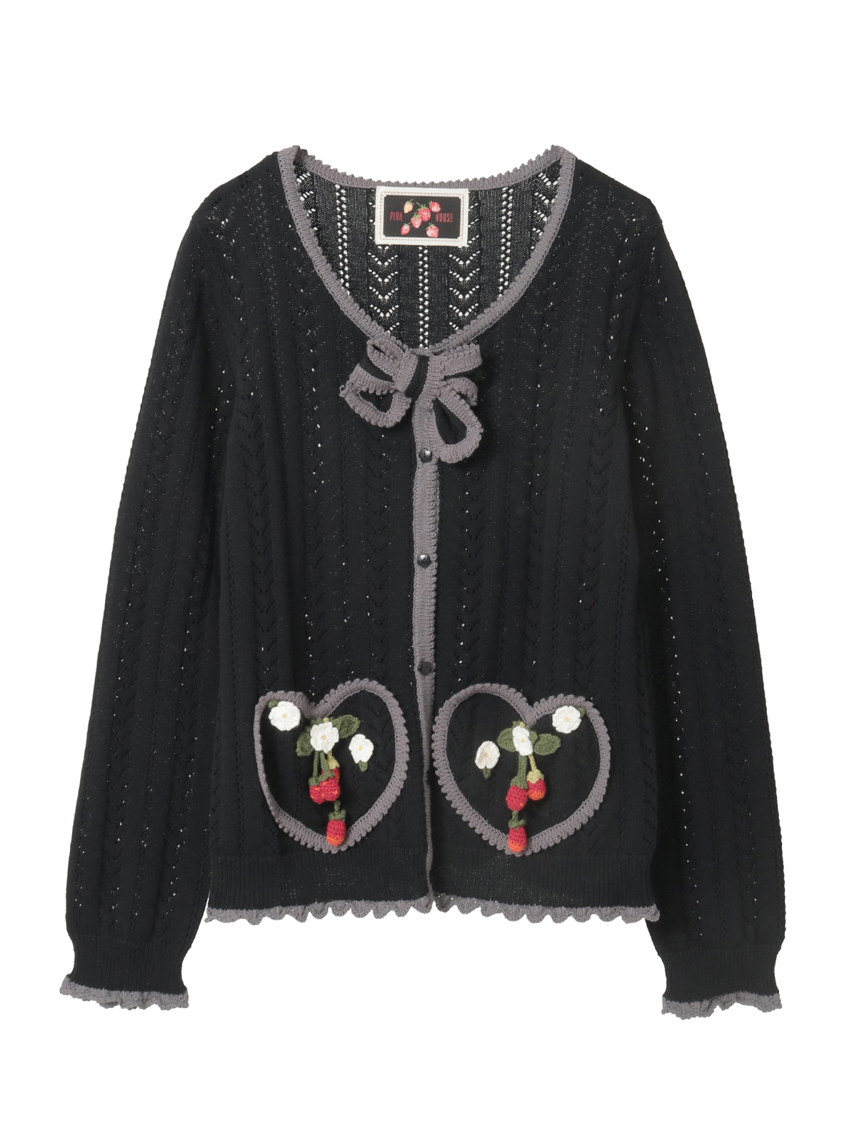 苺モチーフ使いカーディガン｜ピンクハウスオフィシャルオンライン