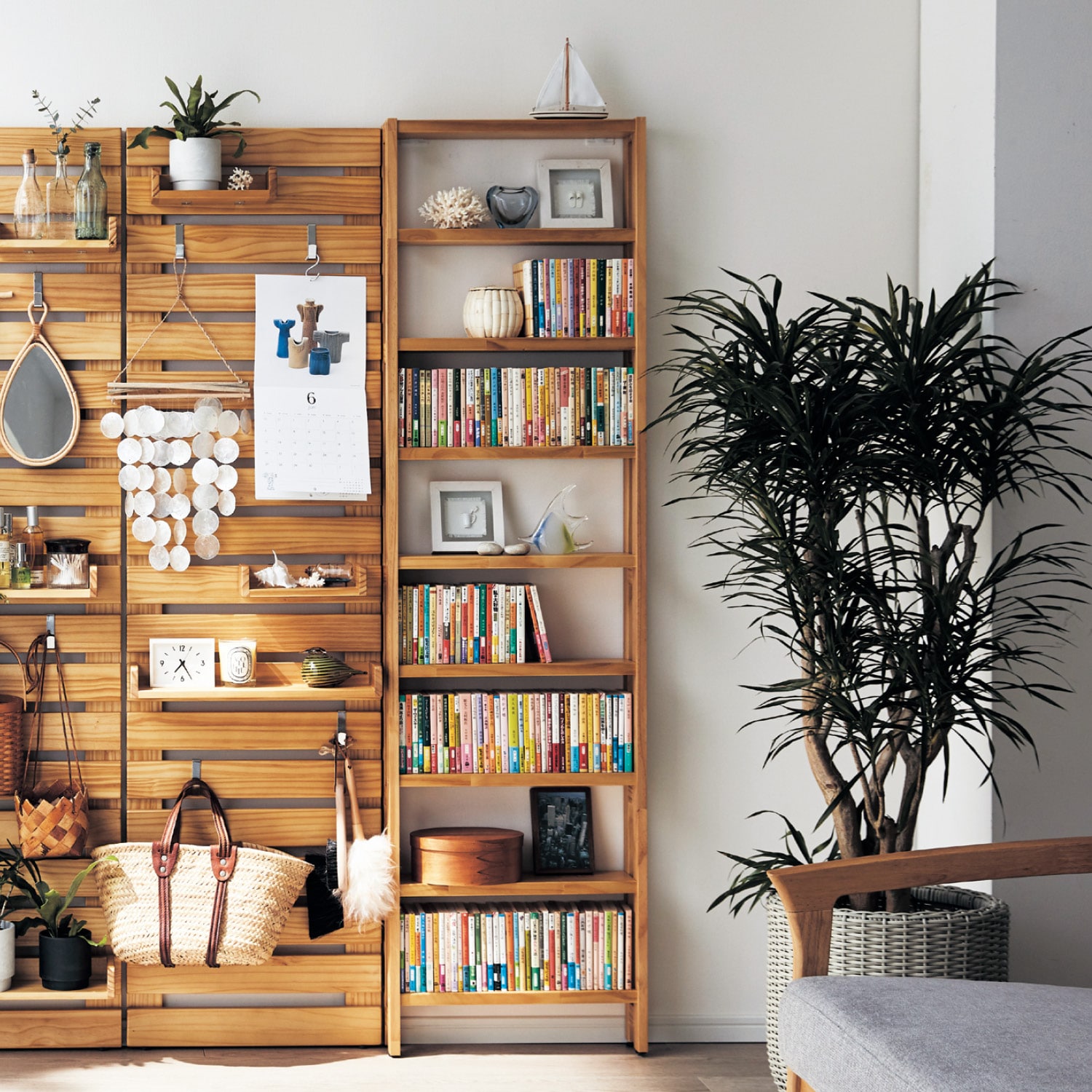 突っ張らずに取り付けられる薄型ラック・本棚（壁面収納）｜(BELLE