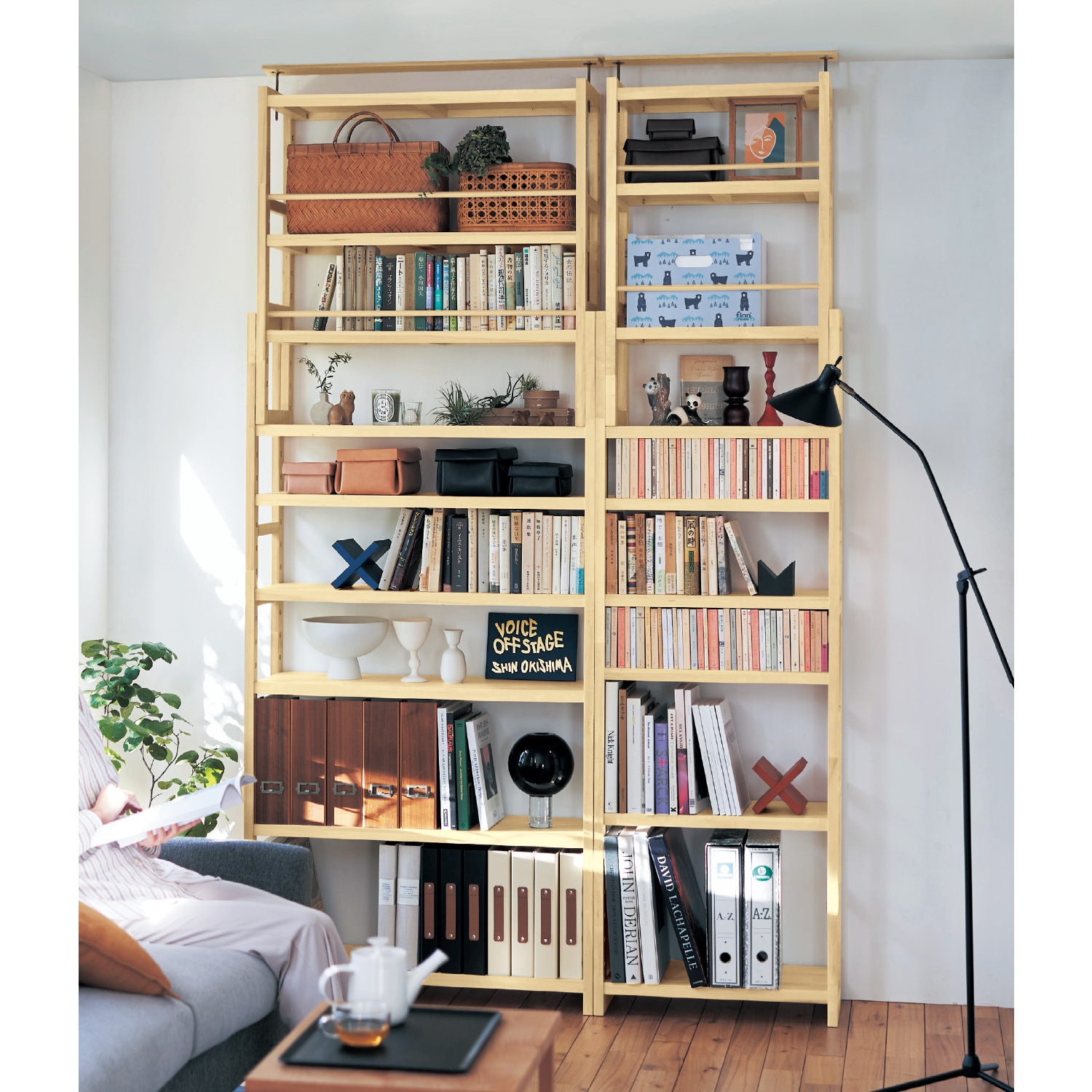 突っ張り木製シェルフ（壁面収納）｜通販のベルメゾンネット