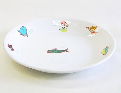 在庫限り】シーワールド（高強度磁器給食用食器）7吋中皿【特価/丸皿
